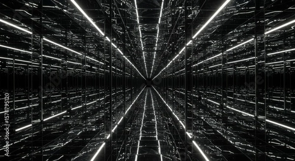 Obraz limitless reflective mirror background