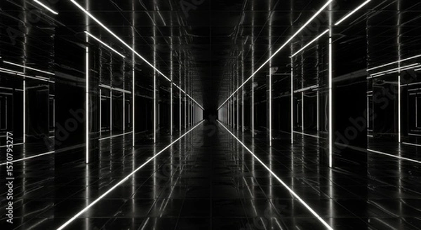 Obraz limitless reflective mirror background