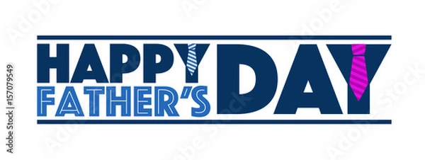 Fototapeta happy fathers day mustache sign