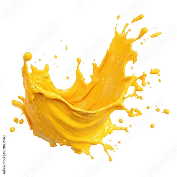 Fototapeta Bright yellow liquid splash (4)