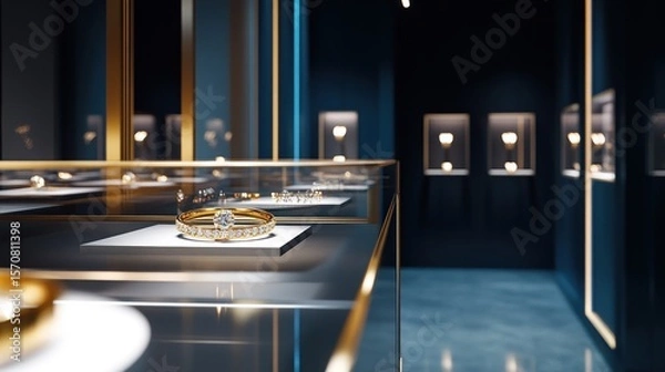 Obraz Gleaming allure: A symphony of gold, diamonds, and refined elegance
