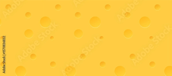 Fototapeta Seamless vector cheese pattern. Repeating background texture featuring cheese-inspired design elements. Sample in swatches
