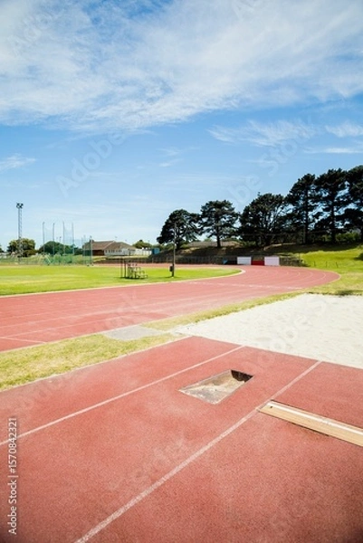 Fototapeta Athletics field on a sunny day