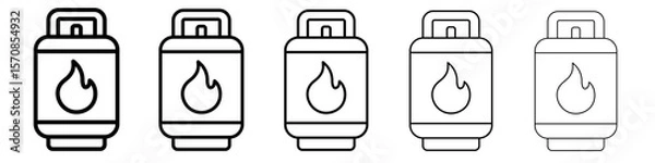 Obraz Gas cylinder icon outline simple illustration isolated