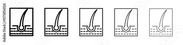 Obraz Hair Split Ends icon outline simple illustration isolated