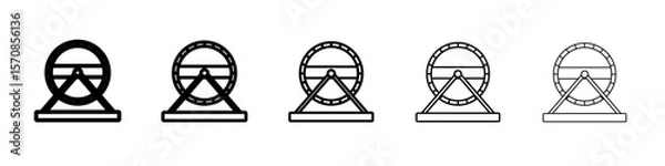 Obraz Hamster wheel icon outline simple illustration isolated
