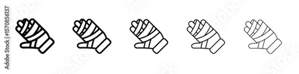 Obraz hand accident icon outline simple illustration isolated