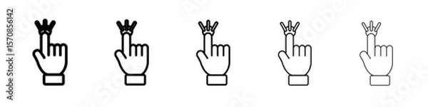 Obraz Hand clicking icon outline simple illustration isolated