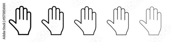 Obraz Hand icon outline simple illustration isolated