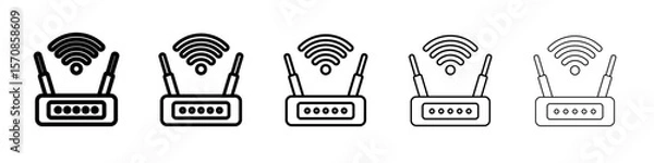 Obraz internet router icon outline simple illustration isolated