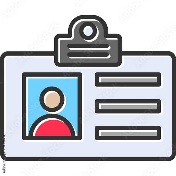 Obraz Id Card Vector Icon