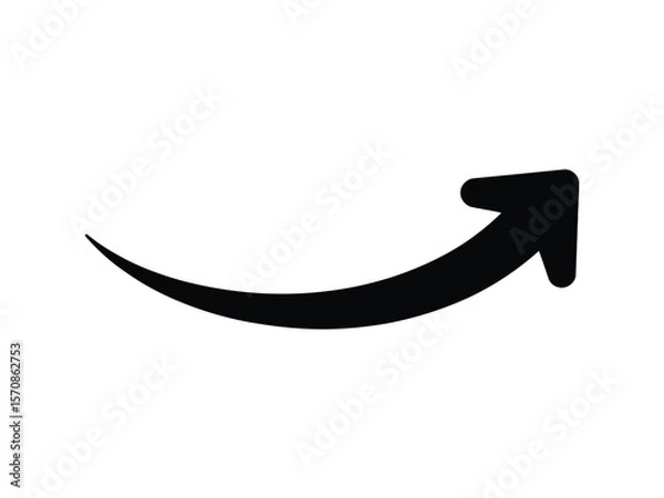Obraz A simple black arrow icon