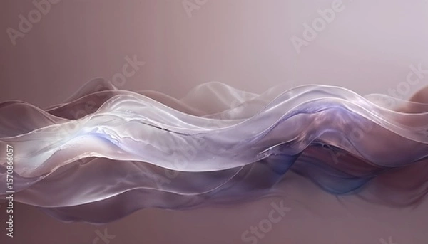 Obraz Abstract Digital Artwork With Lavender And Purple Fluid Waves