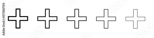 Fototapeta Plus Icon outline simple illustration isolated
