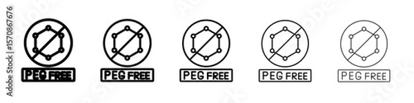 Obraz Propylene glycol free icon outline simple illustration isolated