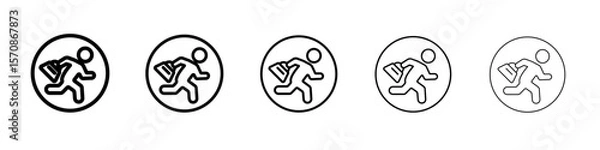 Obraz Purse snatcher icon outline simple illustration isolated