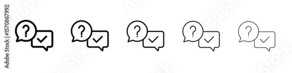 Fototapeta Question Mark icon. outline simple illustration isolated
