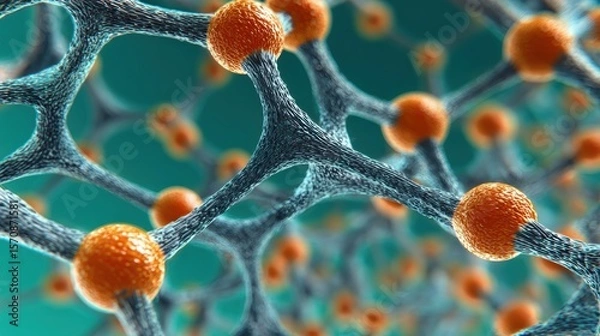 Obraz Carbon Nanotubes. Abstract representation of molecular structures in a scientific context.