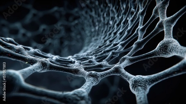 Obraz Carbon Nanotubes. Abstract close-up of a network structure with intricate patterns and textures.