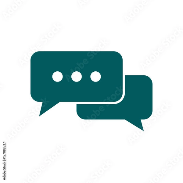 Fototapeta Icon of dialog vector illustration. Flat design style.