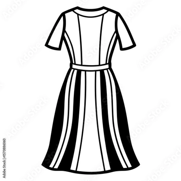 Obraz Midi Dress line art vector