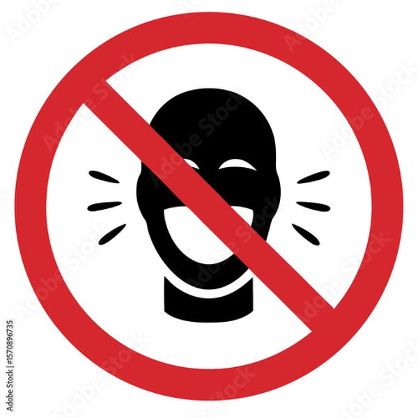 Fototapeta Shouting and laughing loudly is prohibited