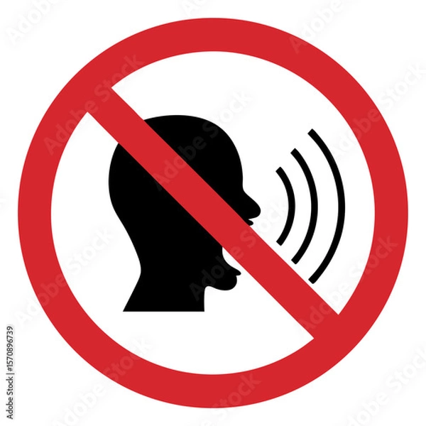Fototapeta Shouting loudly is prohibited