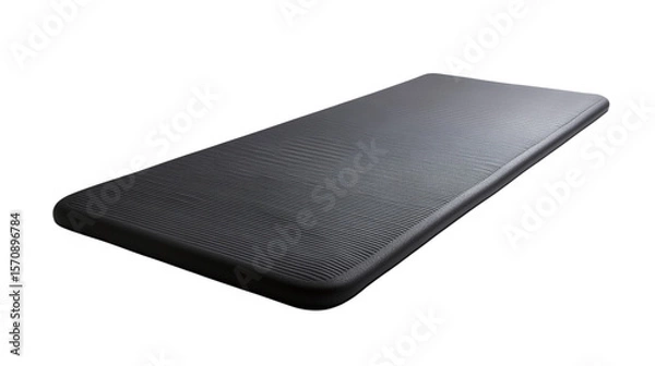 Fototapeta • A smart gym mat with pressure sensors for fitness feedback, isolated on white background in HD 