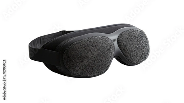 Fototapeta • A smart sleep mask with built-in speakers for relaxation, isolated on white background in HD 