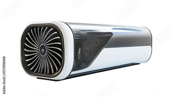 Fototapeta • A stylish portable air conditioner for small spaces, isolated on white background in HD 
