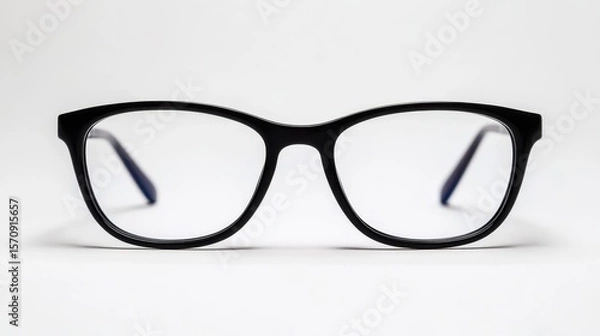 Obraz a thin black rectangular matte black frame on a white background 