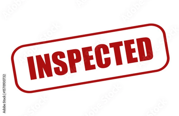 Fototapeta Stamp with Inspected text, on a transparent background