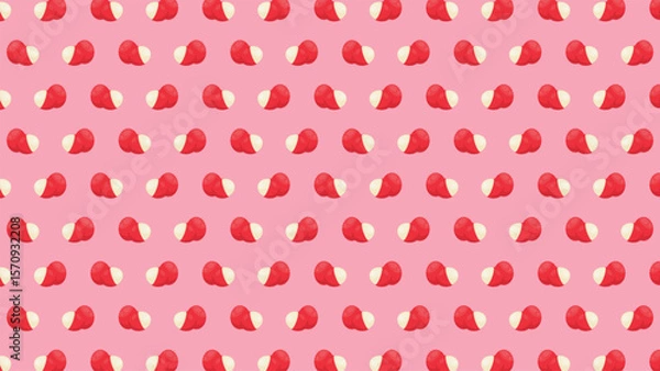 Fototapeta rambutan fruit seamless pattern background vector design