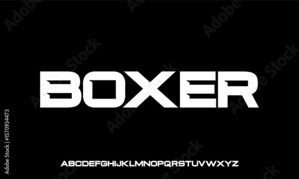 Fototapeta Sport Modern Alphabet Font. Typography urban style fonts for technology, digital, movie logo design. vector illustration