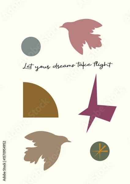 Obraz abstract shape nature elements illustration