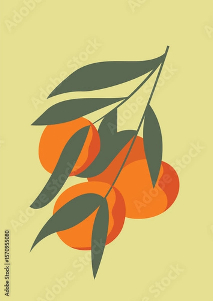 Obraz   abstract art orange illustration