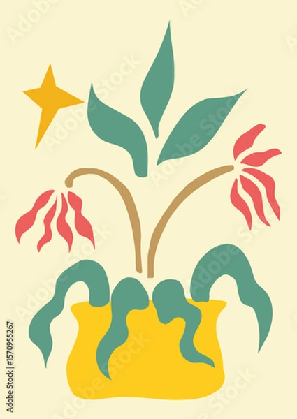 Obraz abstract art flower elements illustration