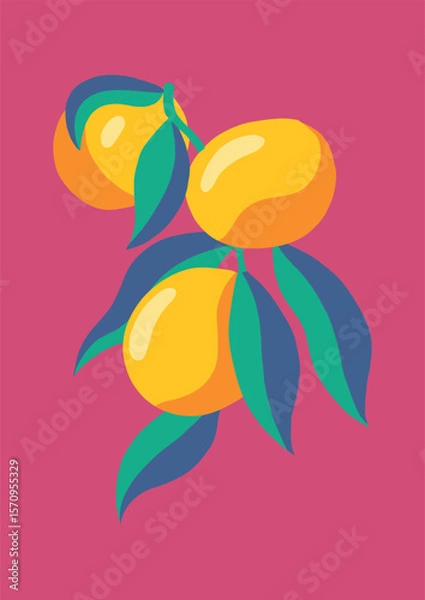 Obraz   abstract art orange illustration