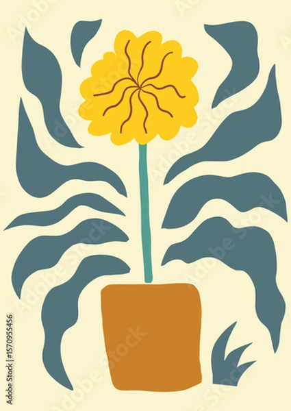 Obraz abstract art flower elements illustration