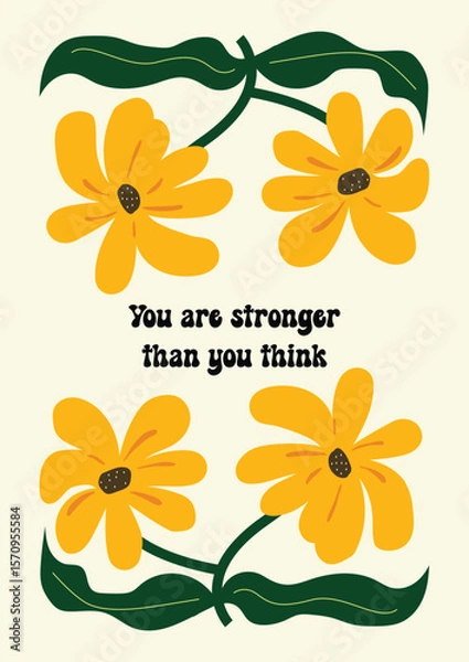 Obraz abstract art flower elements illustration