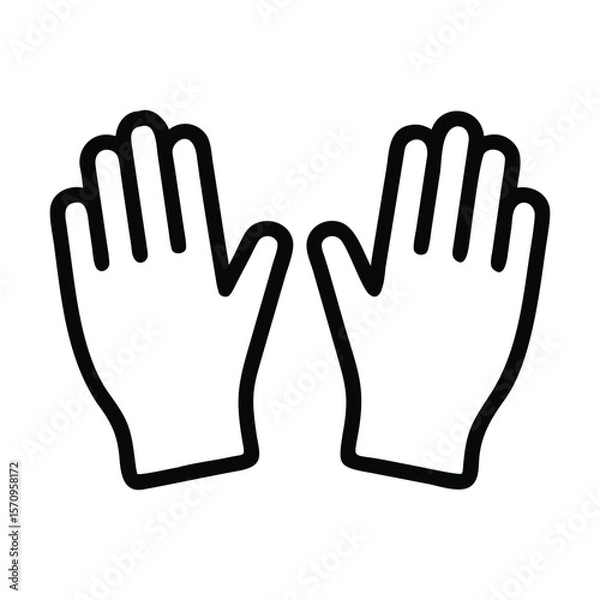 Obraz Working gloves icon style 