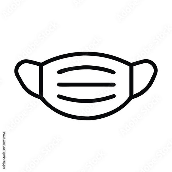 Obraz Medical mask icon Outline Medical mask vector icon for