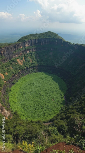 Obraz Mount Elgon Uganda Giant Extinct Volcano with Lush Caldera and High Crater Walls