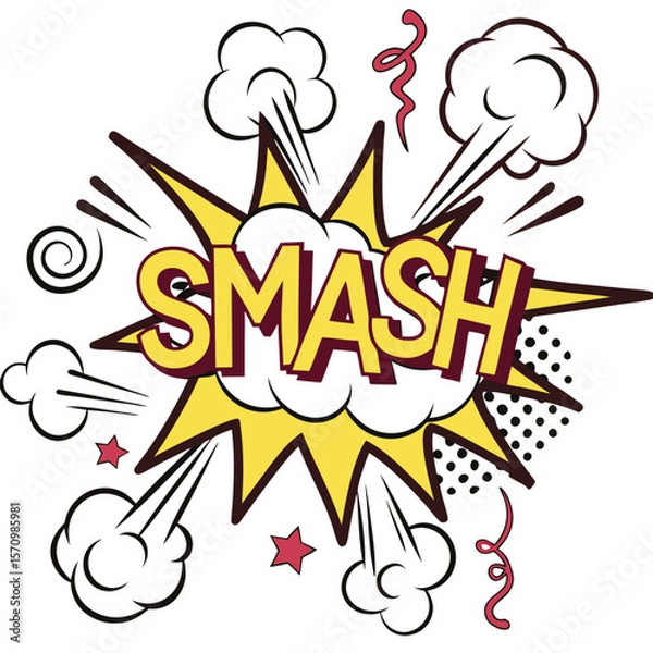 Obraz Colorful comic style smash graphic