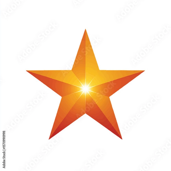 Obraz star isolated in White Background, star vector, Flat lay vector illustration