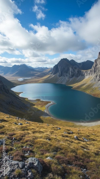 Obraz Rondane National Park Norway Colorful Tundra Crystal Lakes Sharp Ridges Under Arctic Skies