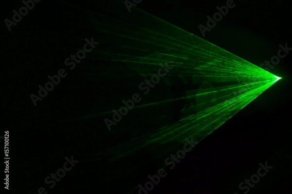 Obraz Disco green laser with triangular shape