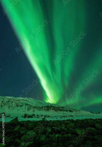 Obraz aurora borealis above the clouds