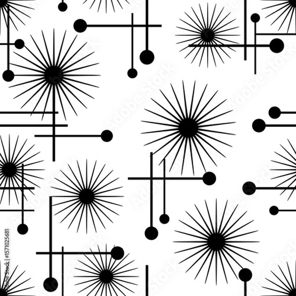 Fototapeta Seamless abstract geometric pattern. Vector Illustration.