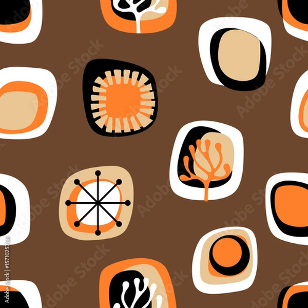 Fototapeta Seamless abstract geometric pattern. Vector Illustration.
